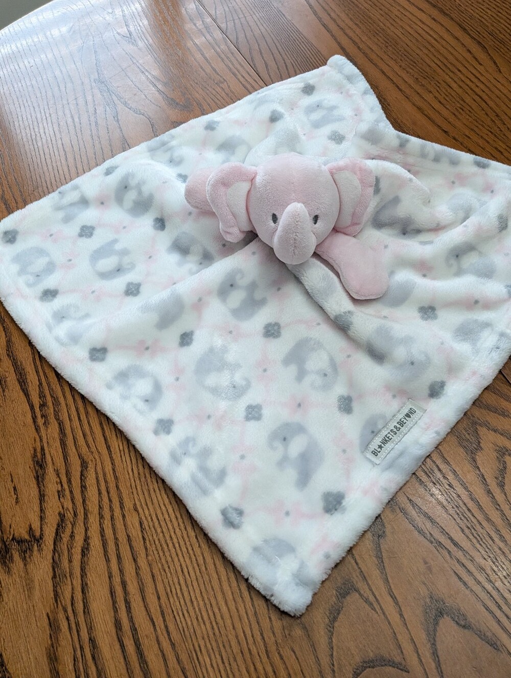 Blankets and Beyond pink elephant security blanket lovey